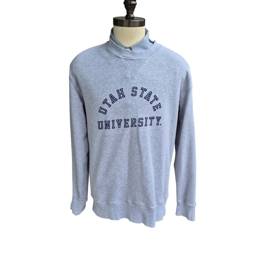Hillflint Utah State University Sweatshirt Mens XXL Gray Cotton‎ Crewneck USU